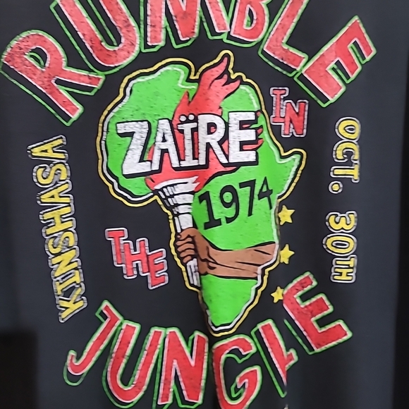 Black Graphic Tee - Rumble in the Jungle Design - Picture 2 of 10
